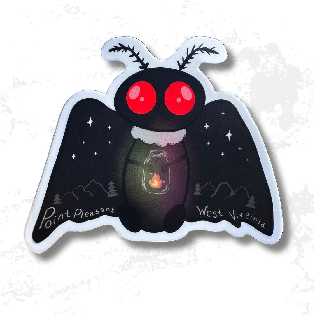 STRANGE CHARM - Mothman with Lantern Sticker