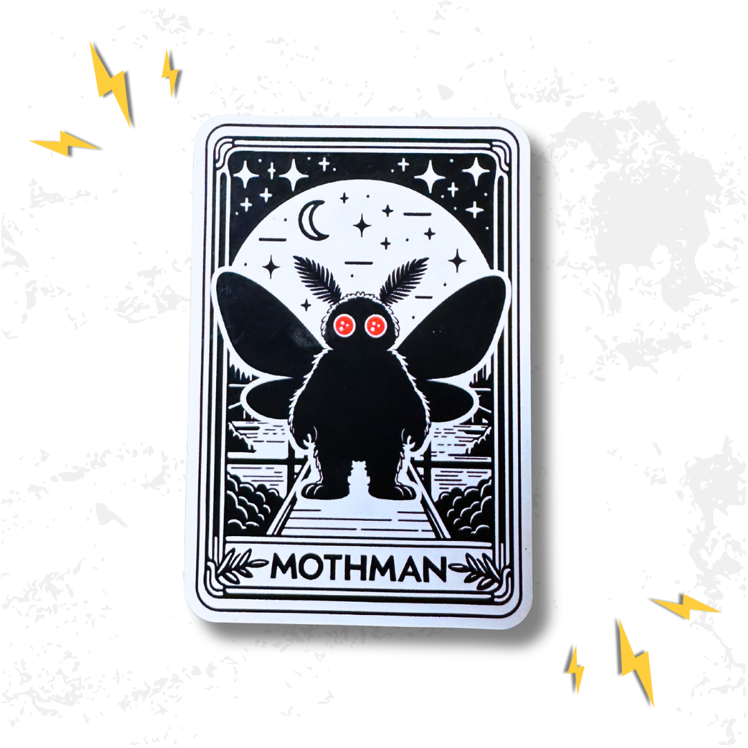 STRANGE CHARM - Mothman Tarot Card Magnet