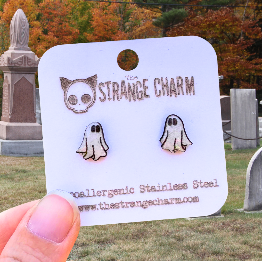STRANGE CHARM - Ghost Stud Earrings