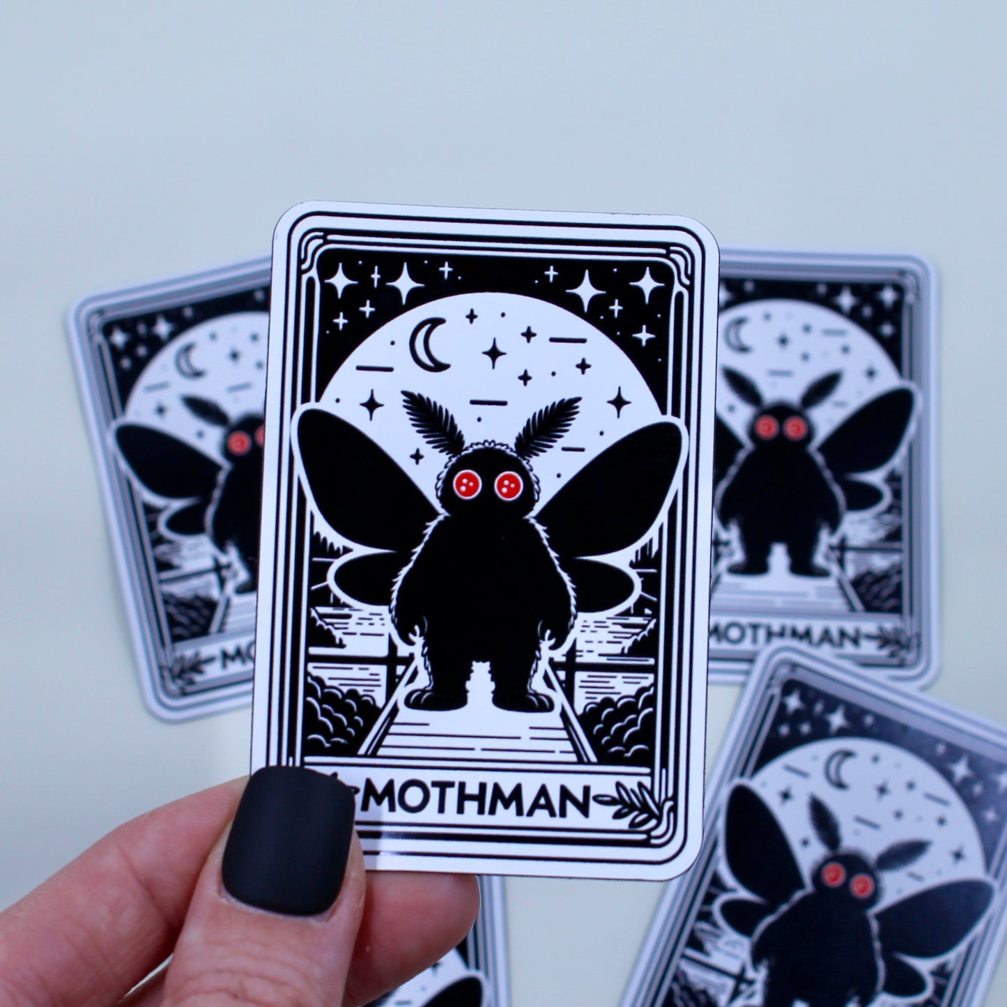 STRANGE CHARM - Mothman Tarot Card Magnet
