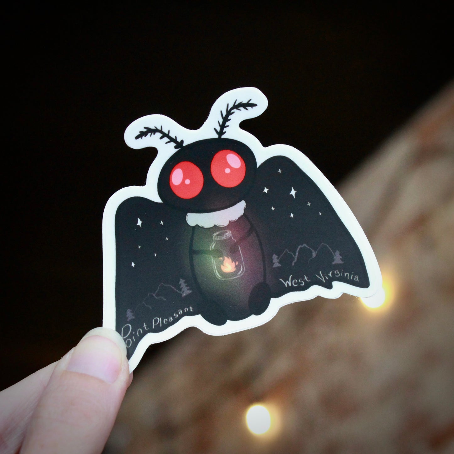 STRANGE CHARM - Mothman with Lantern Magnet