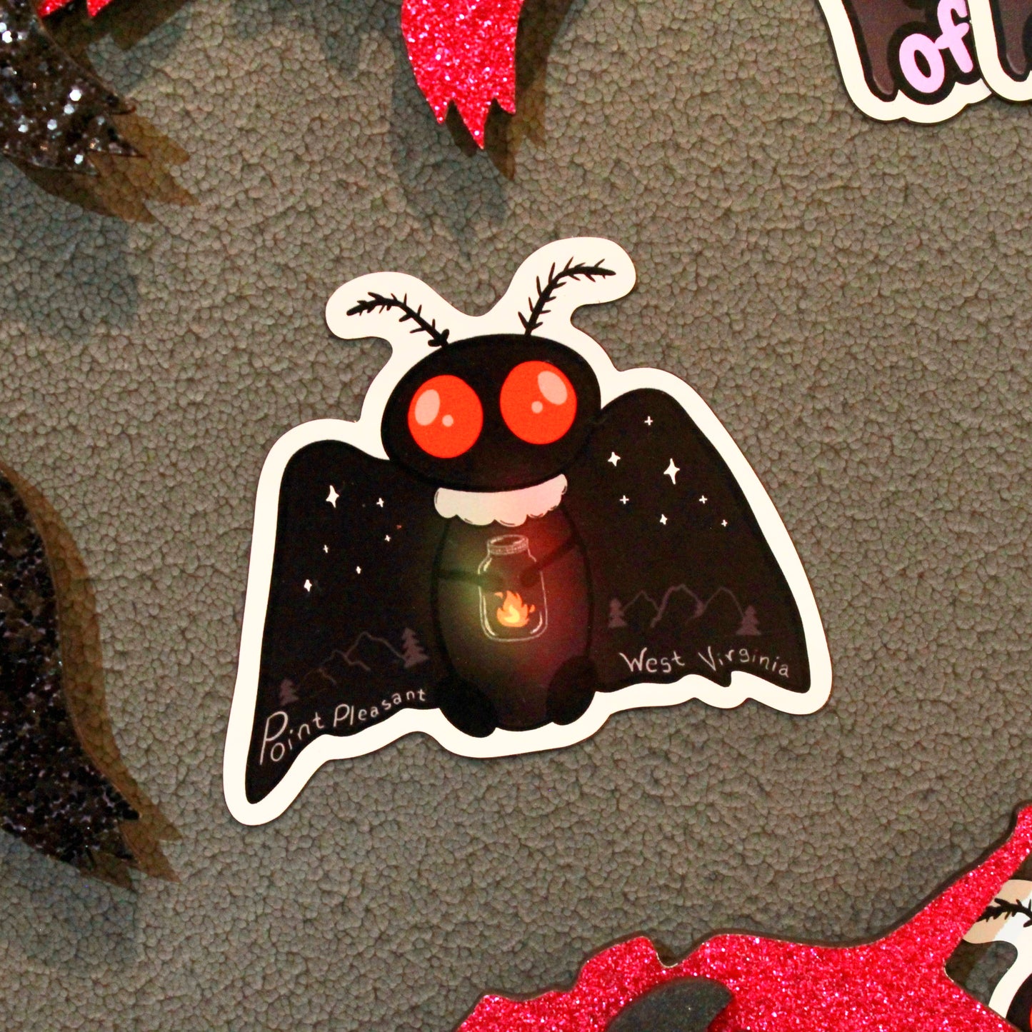 STRANGE CHARM - Mothman with Lantern Magnet