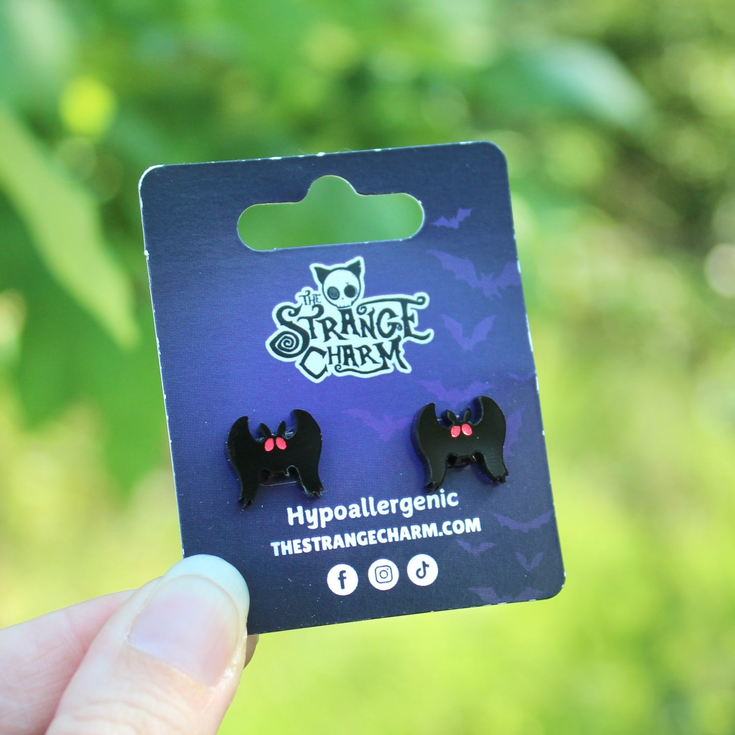 Mothman Acrylic Stud Earrings