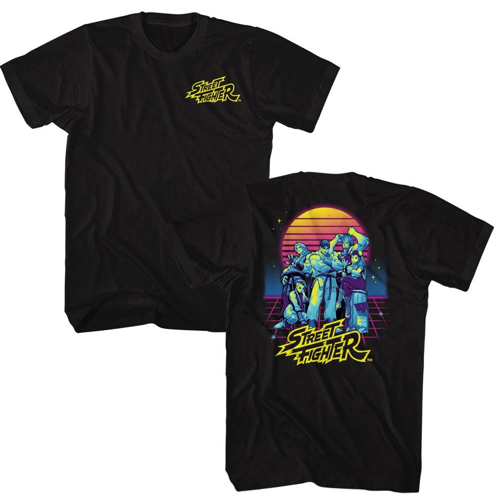 STREET FIGHTER - T Shirt SYNTHWAVE
