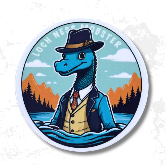 Loch Ness Mobster Sticker