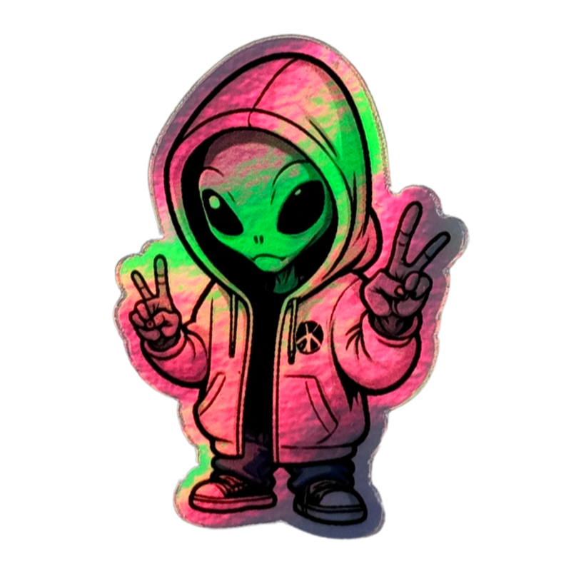 STRANGE CHARM - Alien Holographic Sticker