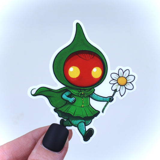 Flatwoods Monster with Flower Sticker