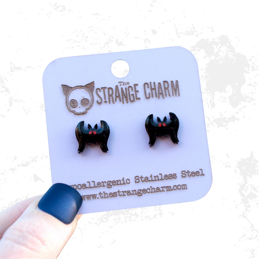 Mothman Stud Earrings