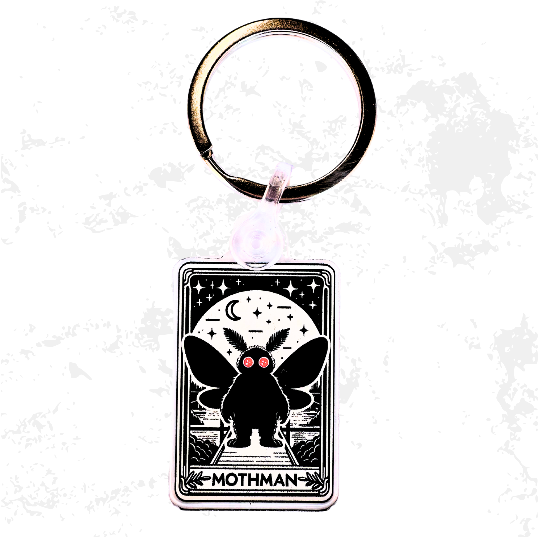 Mothman Tarot Card Acrylic Keychain